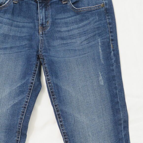 A.N.A. Cotton Blend Stretch Distressed Denim Skinny Jeans Size 27/4 Medium Wash - Picture 4 of 14